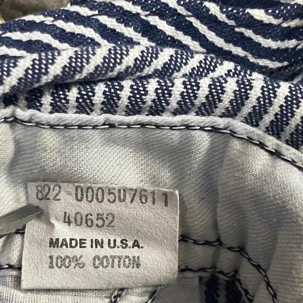 Vintage OshKosh B'gosh Vesbak Overalls Kids 24M Blue Hickory Stripe USA Made